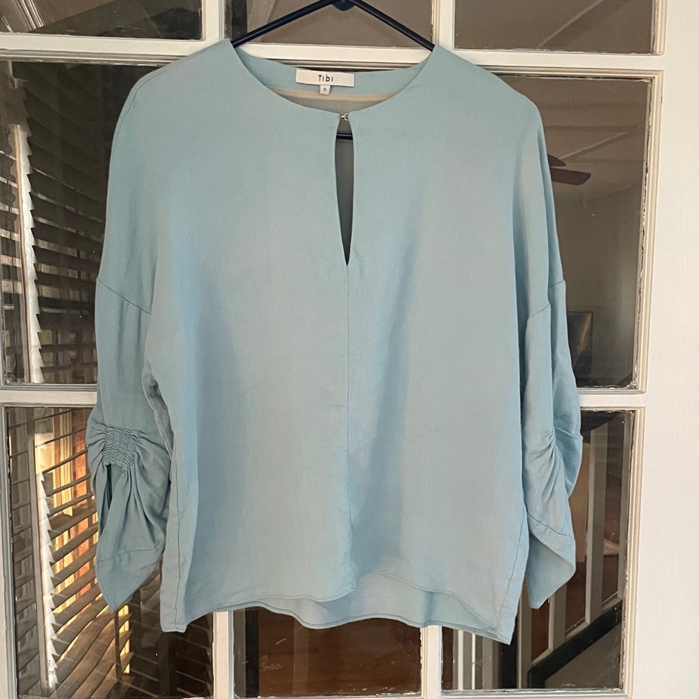 Tibi Linen Blend Top Women’s Size Small